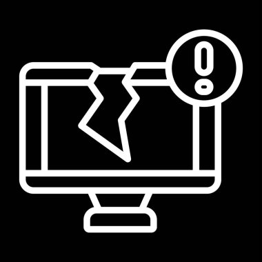 Bilgisayar monitörü simgesi. vektör illüstrasyonu