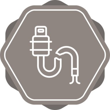 Kırık Kablo ağ simgesi vektör illüstrasyonu