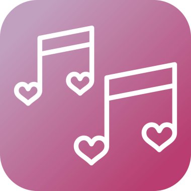 Müzik. Web simgesi basit illüstrasyon