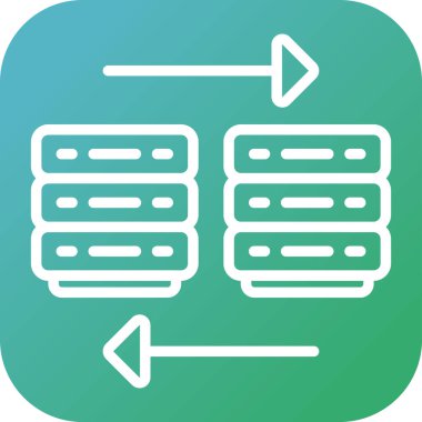 Kolayca değiştirebilen ya da düzenleyebilen sunucu vektör simgesi