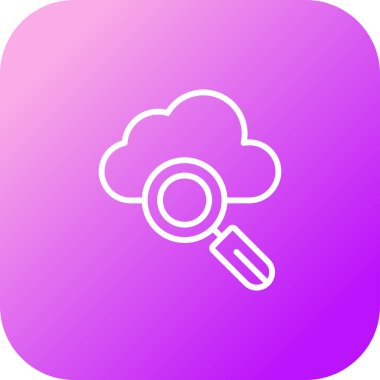 Bulut simgesi vektör illüstrasyonu