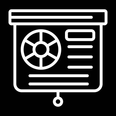  Sunum Slaytı Web simgesi vektör çizimi