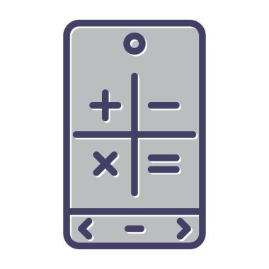 Hesap makinesi simgesi. Taslak çizimi. hesap makinesi vektör sembolü