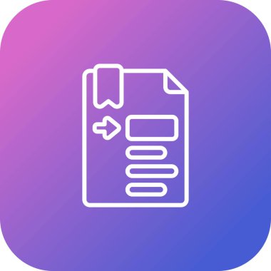 Dizin simgesinin vektör illüstrasyonu