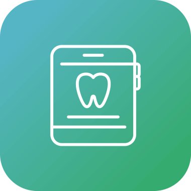 Diş simgesi, vektör illüstrasyonu