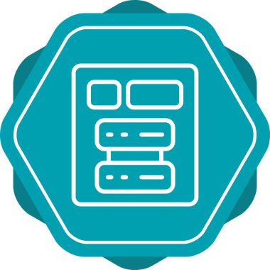 sunucu web simgesi vektör illüstrasyonu