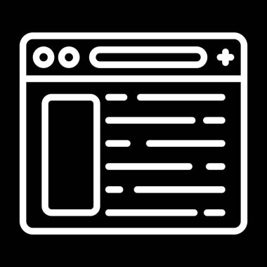 Web için tarayıcı simgesi, vektör illüstrasyonu