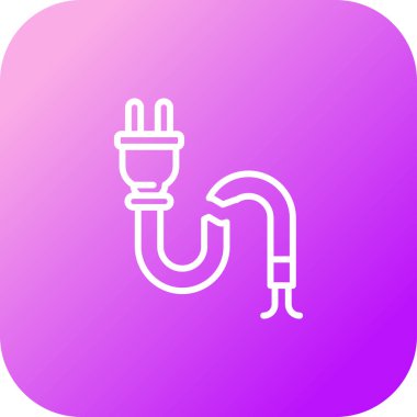 Kırık Kablo ağ simgesi vektör illüstrasyonu