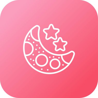 Ay ağ simgesinin vektör illüstrasyonu