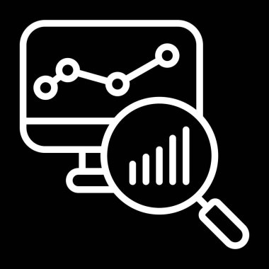 analitik grafik simgesi, vektör illüstrasyonu