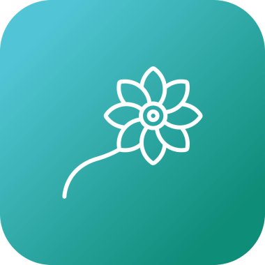 beautiful flower vector line icon