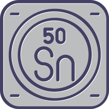 Metal kimyasal element ikon vektör çizimi