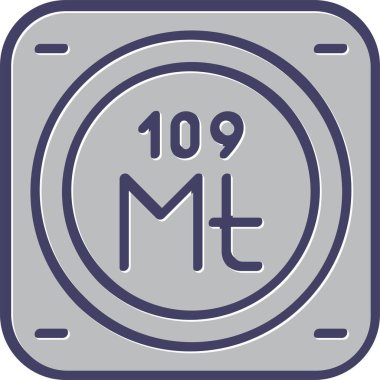 Metal kimyasal element ikon vektör çizimi