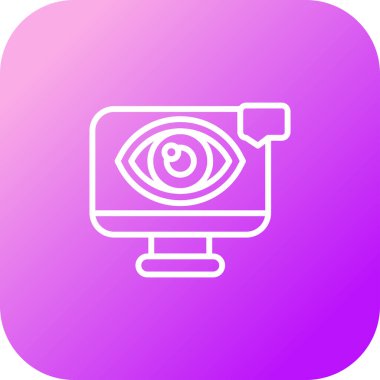 Göz simgesi soyut arkaplan grubunda izole edildi