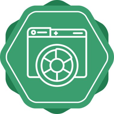 çamaşır makinesi ikon vektör çizimi