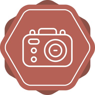 Kamera. Web simgesi basit illüstrasyon