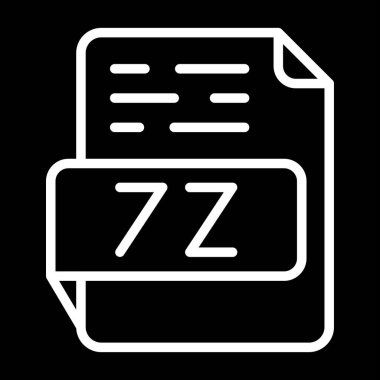 7Z dosya biçimi vektör illüstrasyonu