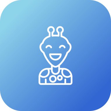 Bir robot simgesinin vektör illüstrasyonu