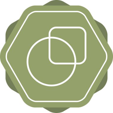 Benzersiz altıgen çizgi vektör simgesi