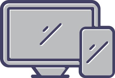 Bilgisayar. Web simgesi basit illüstrasyon