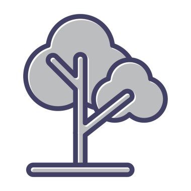 ağaç simgesi vektör illüstrasyonu