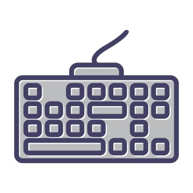 Klavye simgesi vektör illüstrasyonu