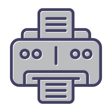 yazıcı vektör simgesi basit illüstrasyon