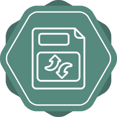 Tek bir dosyanın vektör illüstrasyonu