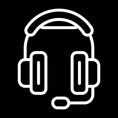 kulaklıklar web simgesi, vektör illüstrasyonu