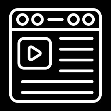 video oynatıcı simgesi, vektör illüstrasyonu