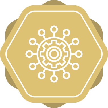 Altın sikke simgesinin vektör illüstrasyonu