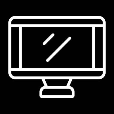 Bilgisayar monitörü simgesi. vektör illüstrasyonu