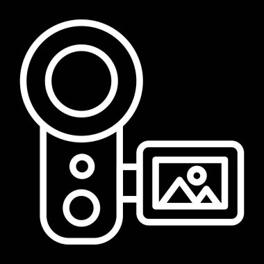 video kamera web simgesi vektör illüstrasyonu