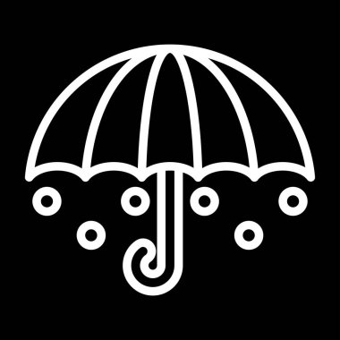 şemsiye ağ simgesi, vektör illüstrasyonu