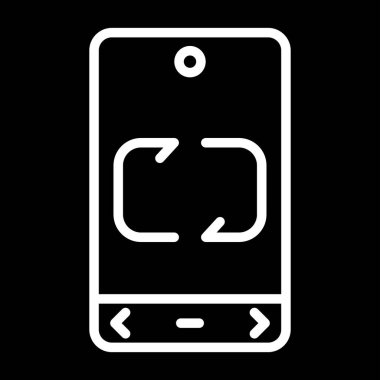 Akıllı telefon. Web simgesi basit illüstrasyon