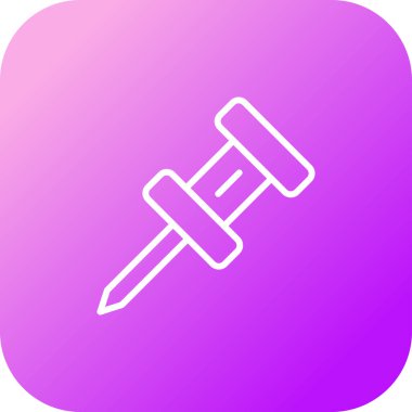 Pushpin web simgesi vektör illüstrasyonu