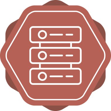 sunucu web simgesi vektör illüstrasyonu