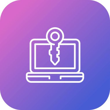 Bilgisayar. Web simgesi basit illüstrasyon 