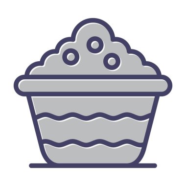 cupcake ikonu vektör illüstrasyonu
