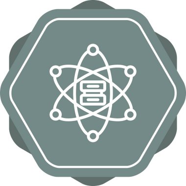 Moda biçimi izole edilmiş arkaplanda atom simgesi