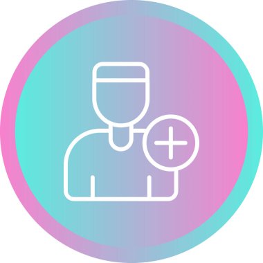 Modern doktor simgesinin vektör çizimi