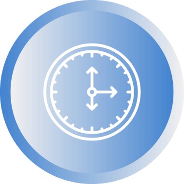 Saat simgesi, basit vektör illüstrasyonu