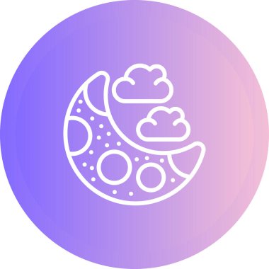 Ay ağ simgesinin vektör illüstrasyonu