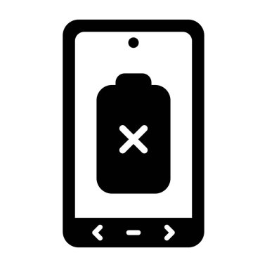 Moda tasarım tarzında cep telefonu simgesi. vektör çizimi izole edildi