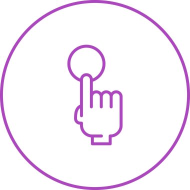 parmak hareketi simgesi, vektör illüstrasyonu