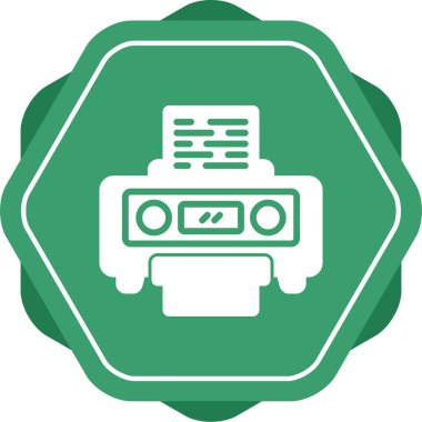 Yazıcı simgesi basit örnek