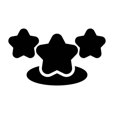 yıldızlar glyph ikon vektör simgesi g