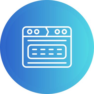 Fırın web simgesi vektör illüstrasyonu