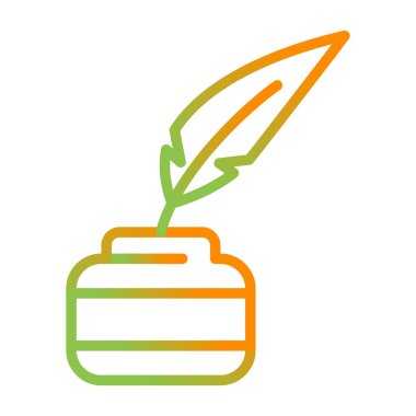 Fırçalı bir kalem simgesinin vektör çizimi