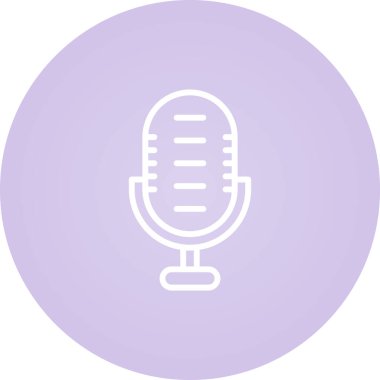 Modern mikrofon simgesinin vektör çizimi